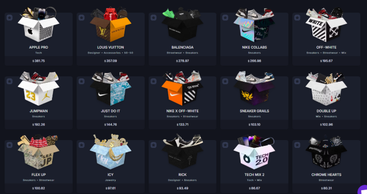 Types of Mystery Boxes Available 1