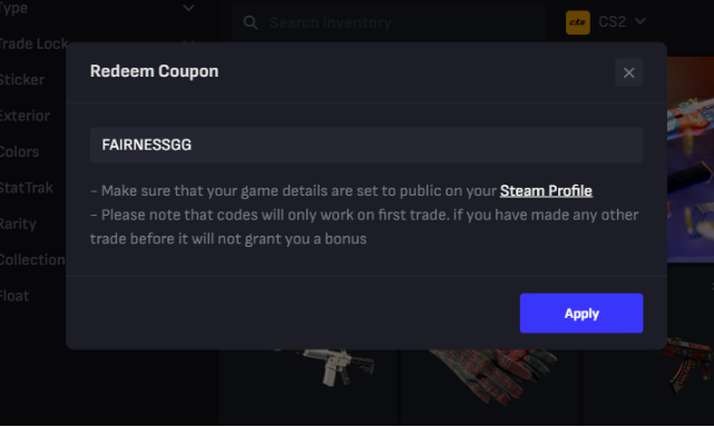How to Claim Tradeit Bonus 1