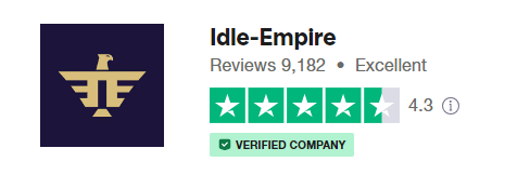 idle empire logo and rating