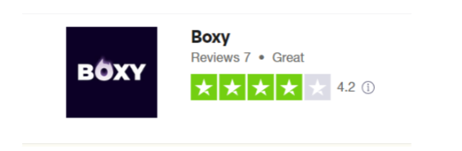 Boxy rating and logo