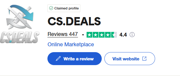 CS.Deals logo and rating
