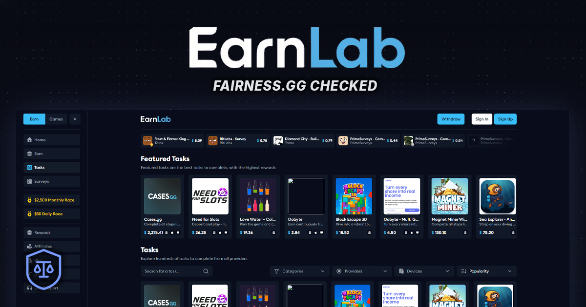 EarnLab Review - Fairness.gg